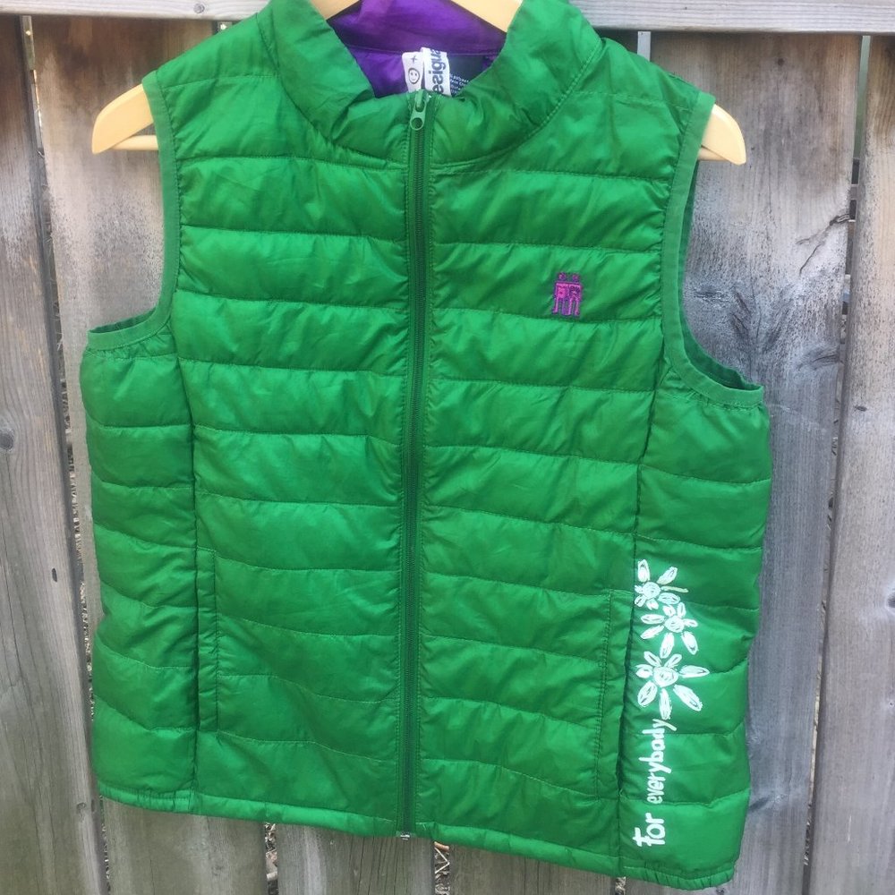 Desigual green & purple lightweight vest - S/M